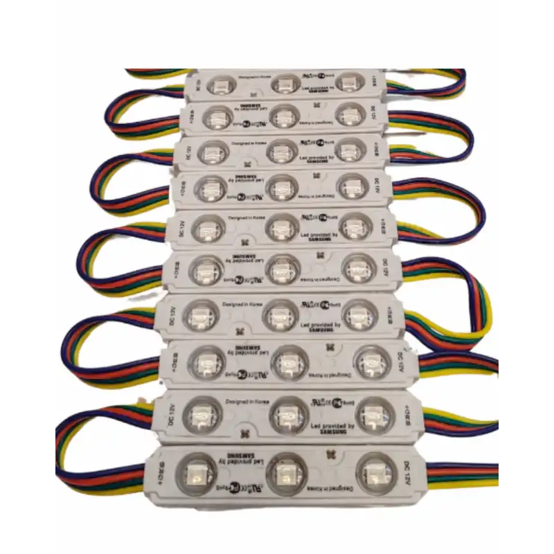 12 Volt Samsung 0.72 Watt 3 Lensli Rgb Led Modül IP65 10 Adet Modül