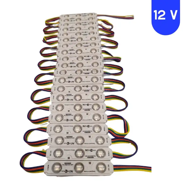 12 Volt Samsung 0.72 Watt 3 Lensli Rgb Led Modül IP65 10 Adet Modül