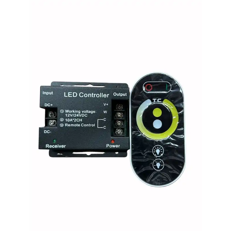12V - 24V 10A 3 kanal Çift Renk CCT Dokunmatik RF Led Uzaktan Kumanda