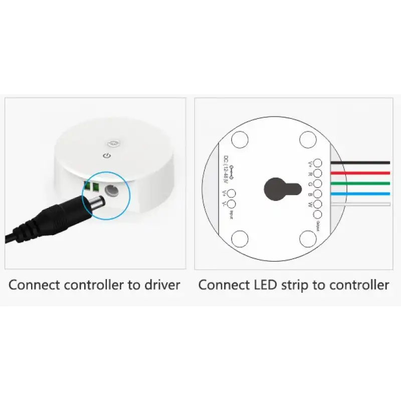 12V-48V Beyaz/RGB/RGBW/RGBCCT Şerit Ledler İçin Sese Duyarlı Wifi Ufo Led Kontrol