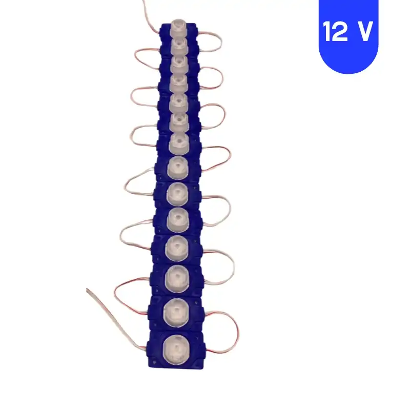 12 Volt 1.5 Watt Tek Lensli Mavi 3030 Led Modül IP65 10 Adet Modül