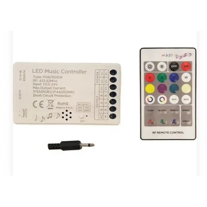 18A Sese ve Müziğe Duyarlı RGB Şerit Led RF Kontrol 5-24V