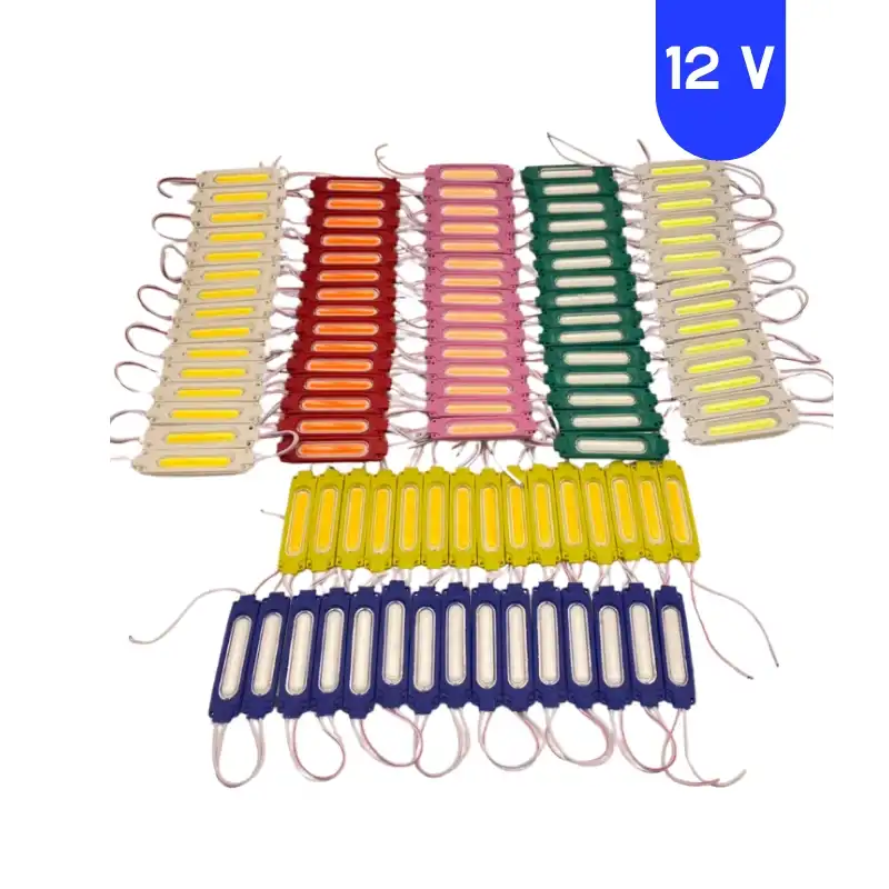12 Volt 2 Watt Kırmızı Cob Led Modül IP65 10 Adet Modül