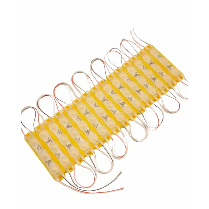20 Adet 12 Volt 1.5 Watt 3 Lensli Amber 2835 SMD Led Modül IP65 Modül