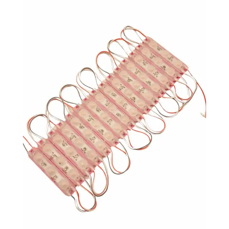 20 Adet 12 Volt 1.5 Watt 3 Lensli Pembe 2835 SMD Led Modül IP65 Modül