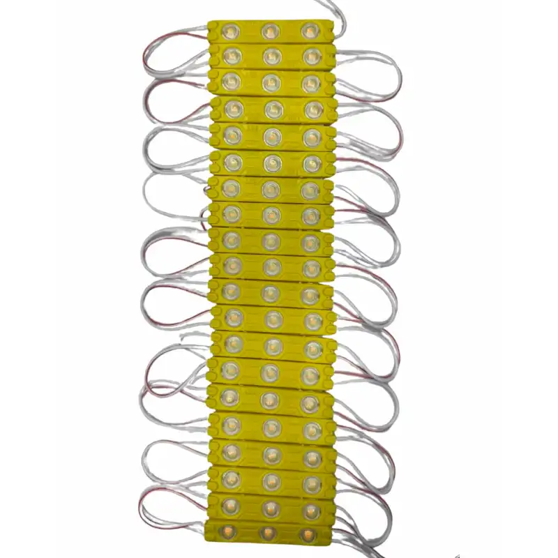 20 Adet 12 Volt 1.2 Watt 3 Lensli Amber 2835 SMD Led Modül IP65