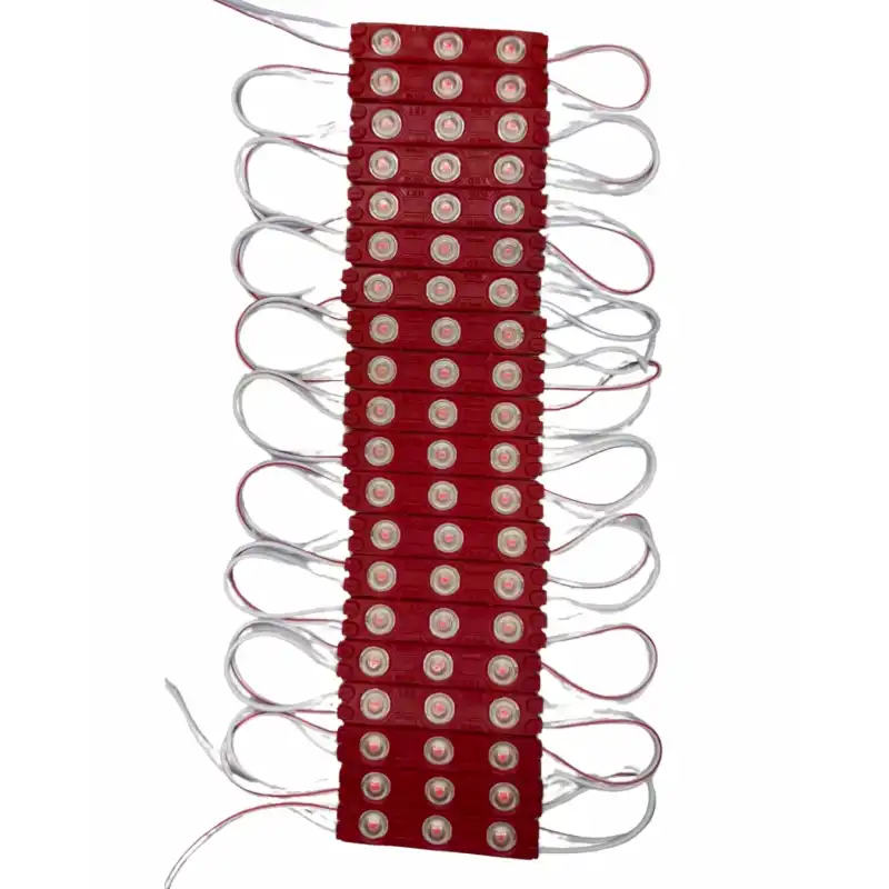 20 Adet 12 Volt 1.2 Watt 3 Lensli Kırmızı 2835 SMD Led Modül IP65