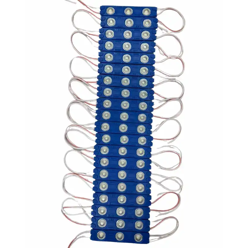 20 Adet 12 Volt 1.2 Watt 3 Lensli Mavi 2835 SMD Led Modül IP65