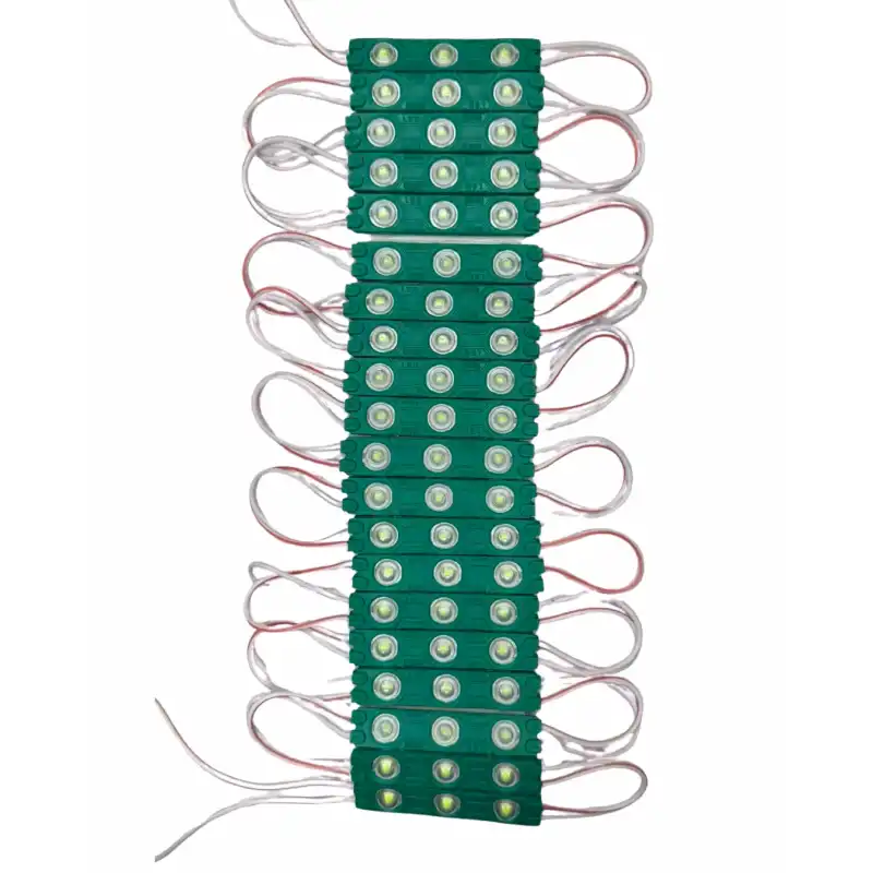 20 Adet 12 Volt 1.2 Watt 3 Lensli Yeşil 2835 SMD Led Modül IP65