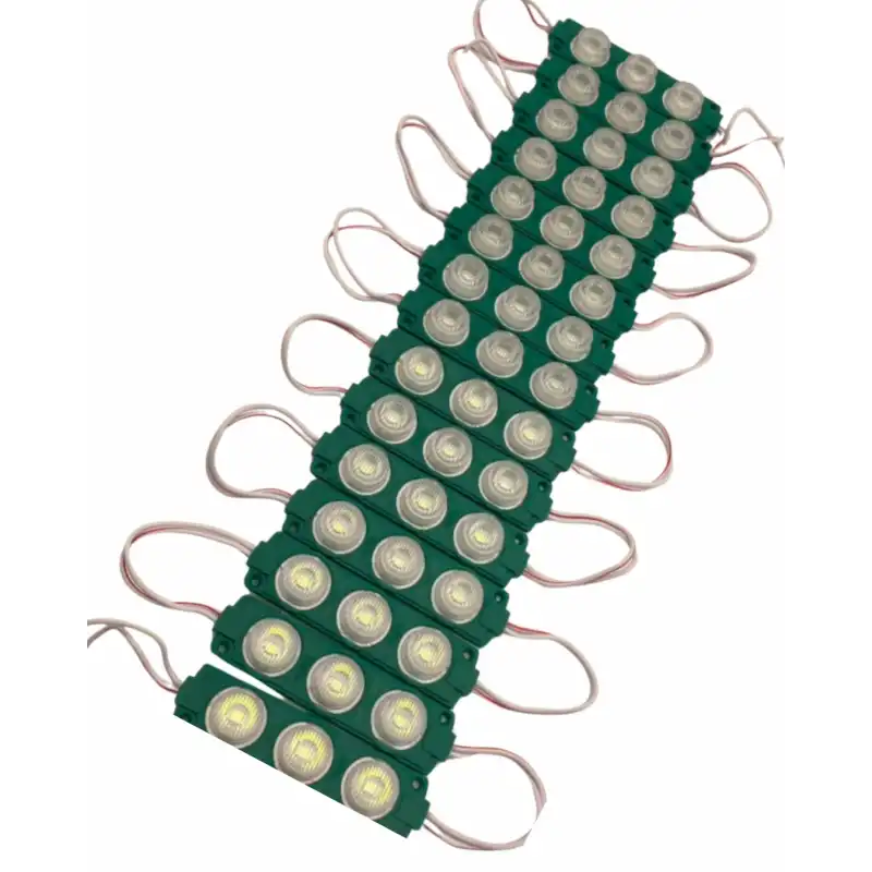 20 Adet 12 Volt 3 Watt 3 Lensli Yeşil 3030 SMD Led Modül IP65