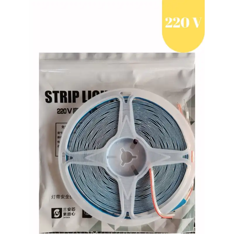 220 Volt 8 mm 2835 SMD 3000 K Günışığı İç Mekan 120 Ledli 10 Metre Şerit Led