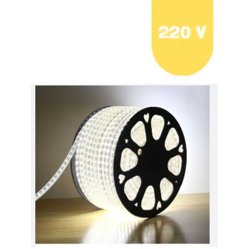 220 Volt Beyaz 6500 K 60 Ledli 3 Çipli Hortum Led 5 Metre Güç Kablosu Dahil