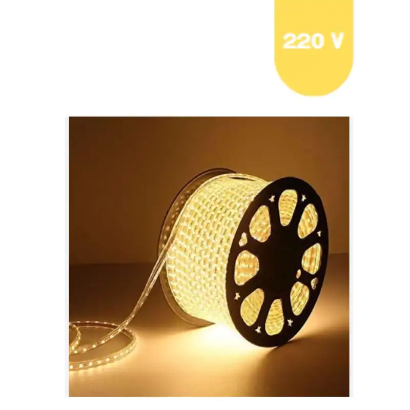 220 Volt Günışığı 3000 K 60 Ledli 3 Çipli Hortum Led 5 Metre Güç Kablosu Dahil