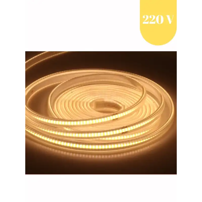 220V 288 Led 3000K Günışığı Esnek Hortum COB LED IP67 Dış Mekan 5 Metre Güç Kablosu Dahil