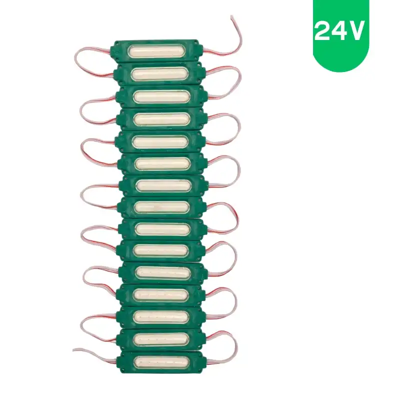 24 volt 2 Watt Yeşil Cob Led Modül IP65 10 Adet Modül
