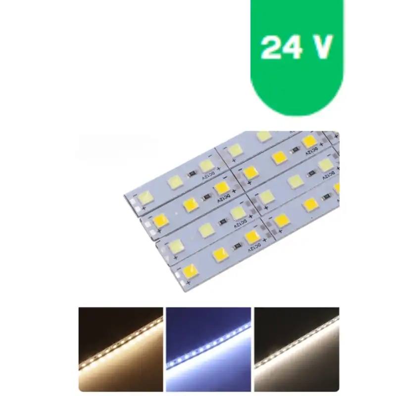 24 Volt 5630 Ledli 3000K Günışığı 72 Ledli Alüminyum Çubuk Bar 1 Metre