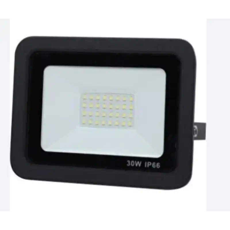 12-24 Volt 30 Watt Siyah Slim Kasa 6500K Beyaz Işık IP 65 Led Projektör