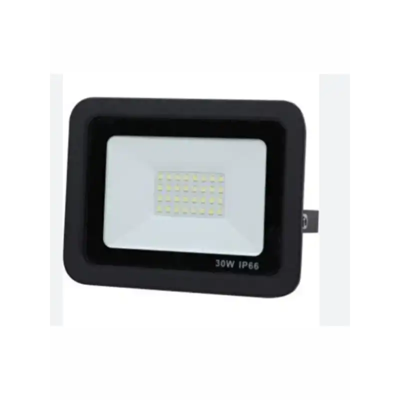 30 Watt Siyah Slim Kasa 6500K Beyaz Işık IP65 Led Projektör