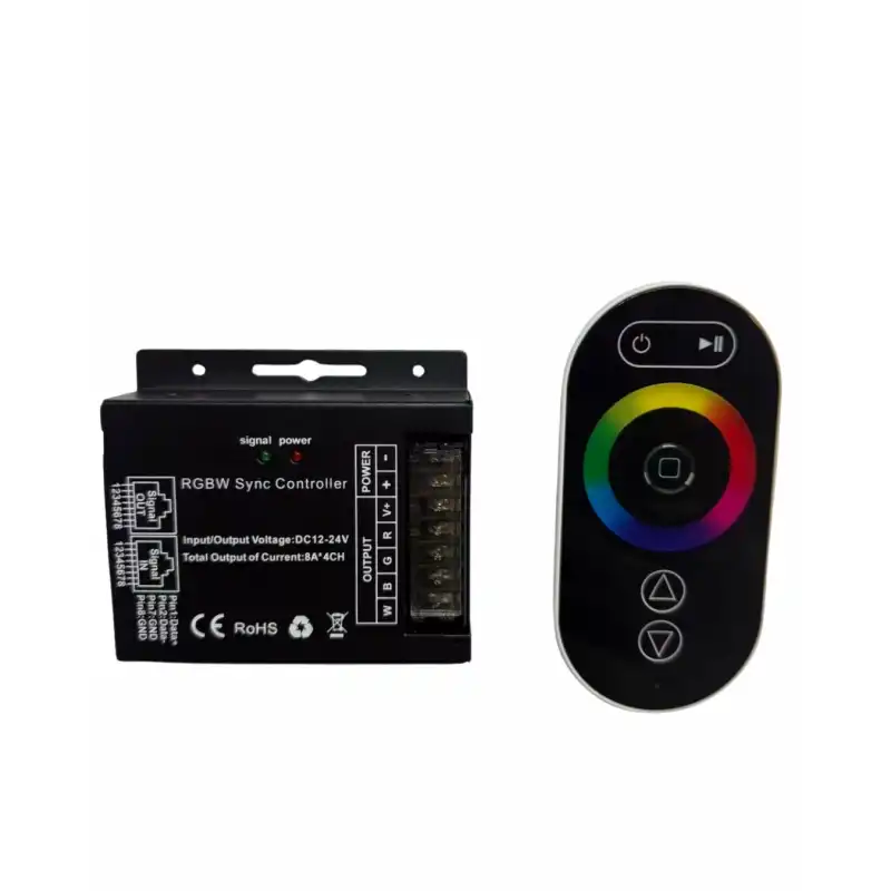 36A Müzikli Sese Duyarlı RGB+W  Dokunmatik Kumandalı RF Dimmer 12-24V