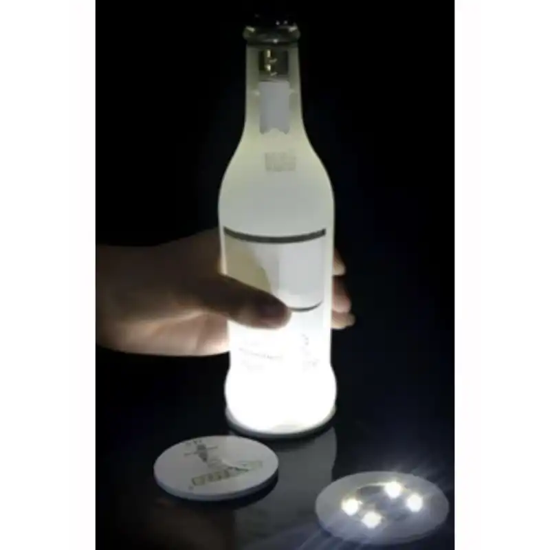 5 Adet Led Işıklı Bardak ve Şişe Altlığı 6500K Beyaz