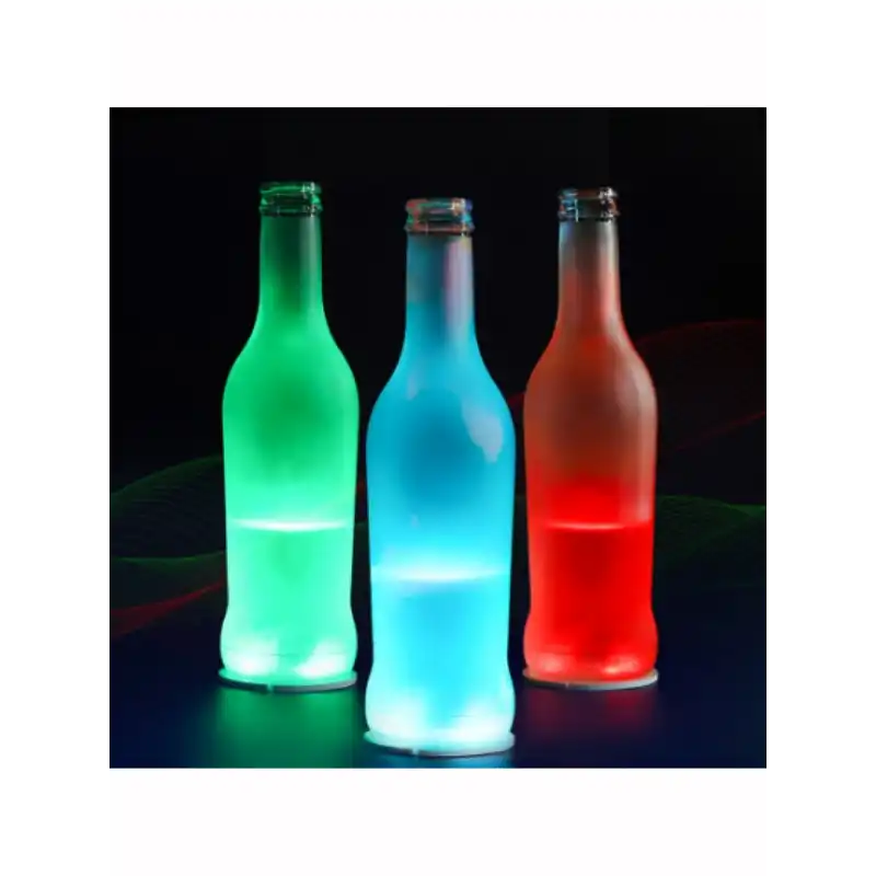 5 Adet Led Işıklı Bardak ve Şişe Altlığı RGB