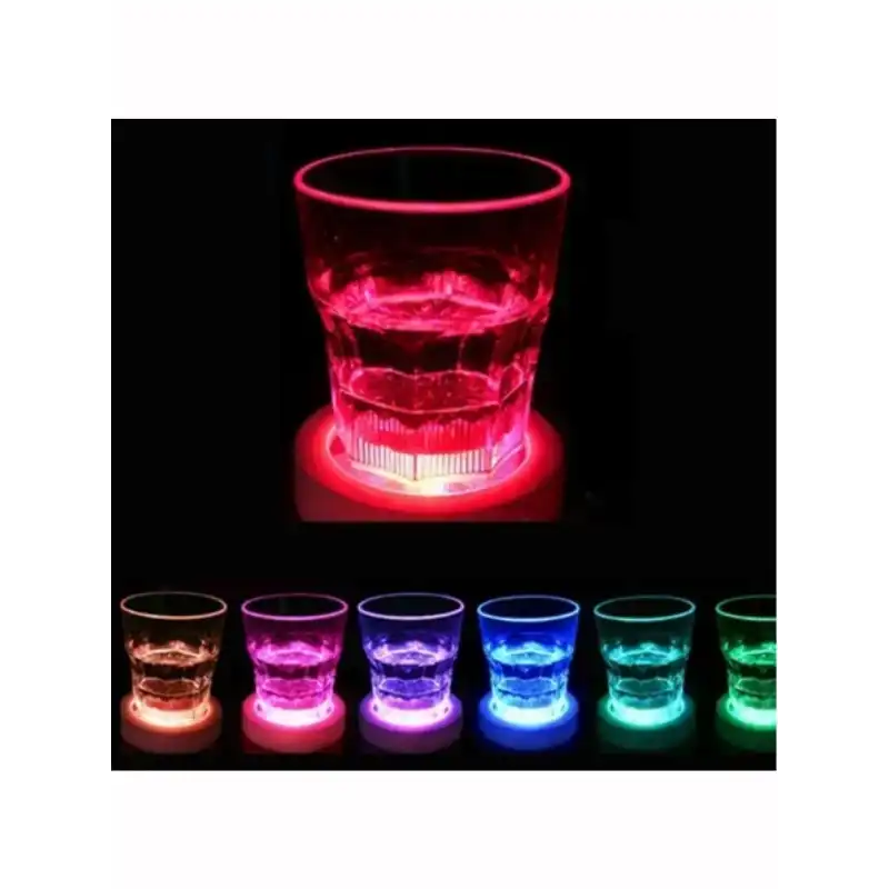 5 Adet Led Işıklı Bardak ve Şişe Altlığı RGB