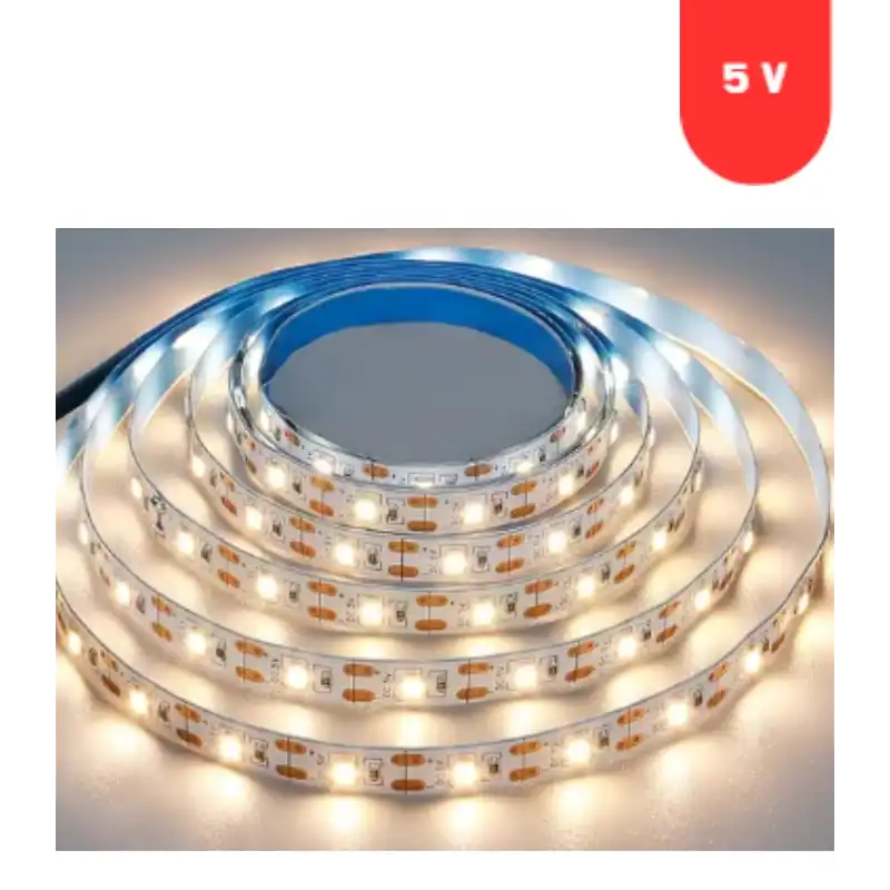 5 Volt 2835 SMD 3000 K Günışığı İç Mekan 60 Ledli 5 Metre Şerit Led