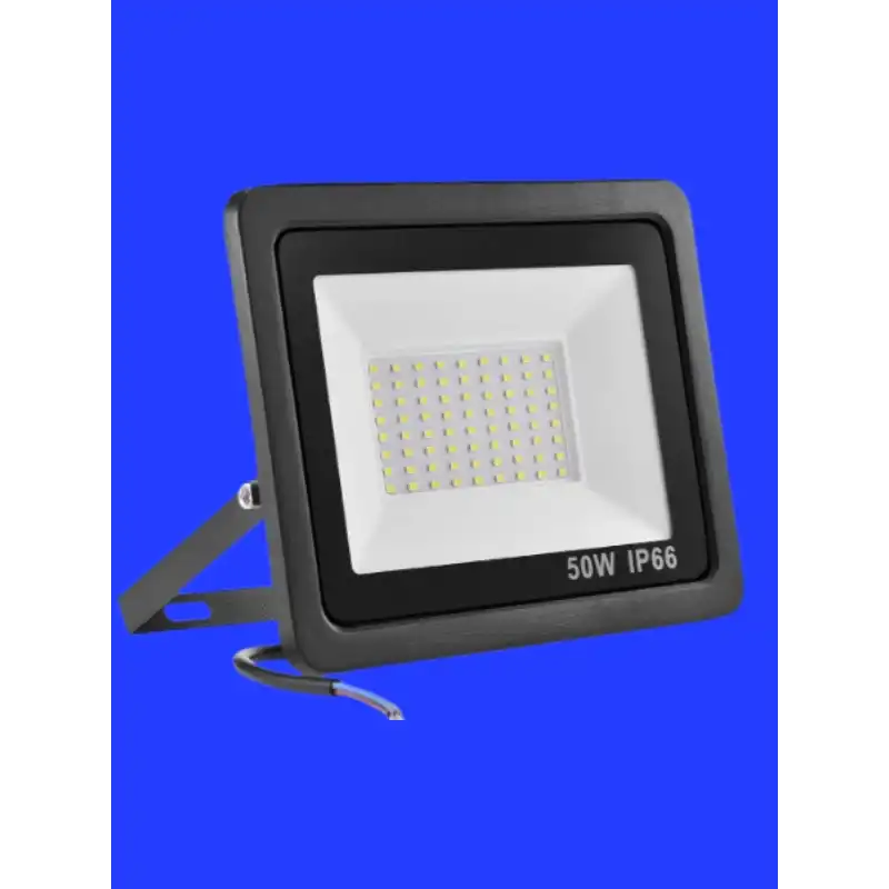 50 Watt Siyah Slim Kasa Mavi Işık IP65 Led Projektör