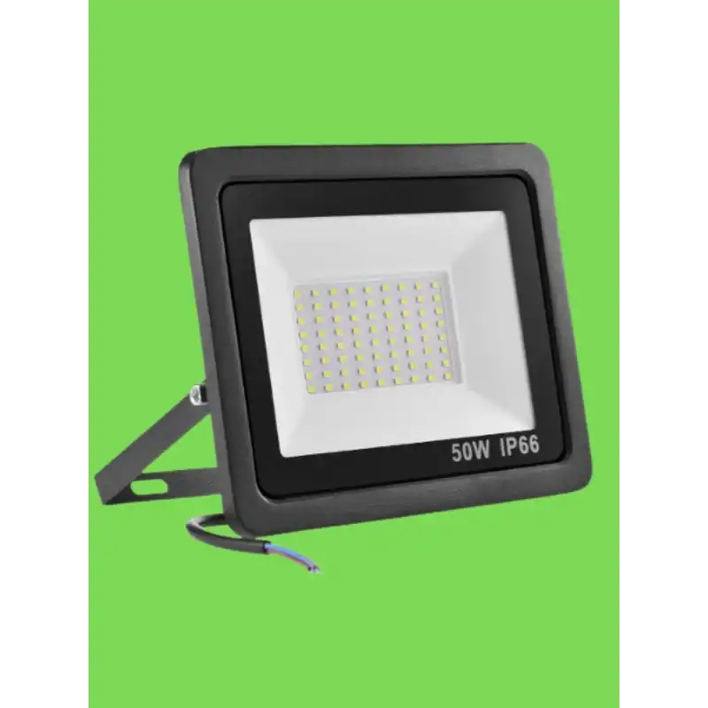 50 Watt Siyah Slim Kasa Yeşil Işık IP65 Led Projektör