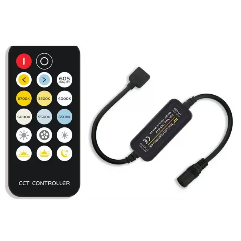 5V - 24V 3A 2 kanal Çift Renk CCT 17 Tuşlu RF Uzaktan Kumanda