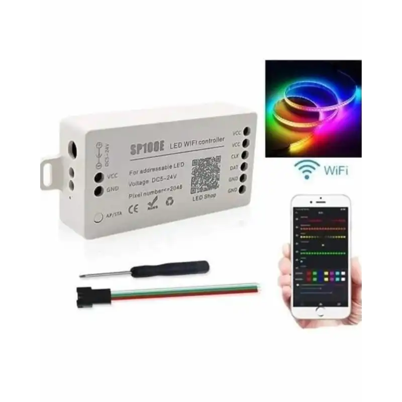 5V - 24V SP108 Wifi Destekli Argb Pixel Led Kontrol Cihazı