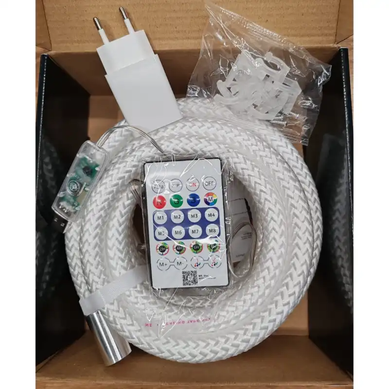 5V 5 Metre Usb Kitli IP67 IC-RGB Halat Işık Pixel Neon Şerit Led Bluetoothlu ve Uzaktan Kumandalı