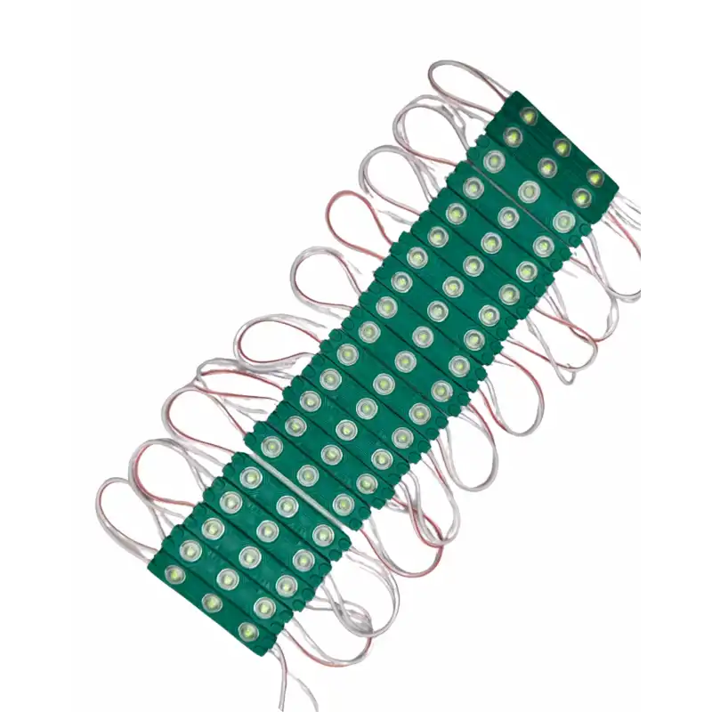 200 Adet 12 Volt 1.2 Watt 3 Lensli Yeşil Led Modül IP65 1 Paket