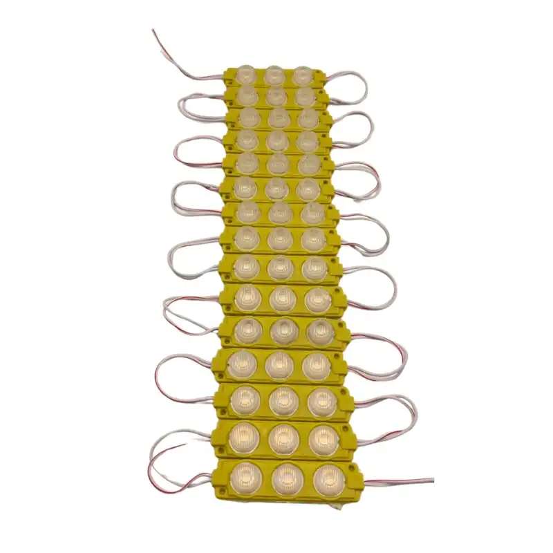 20 Adet 24 Volt 3 Watt 3 Lensli Sarı - Amber 3030 SMD Led Modül IP65