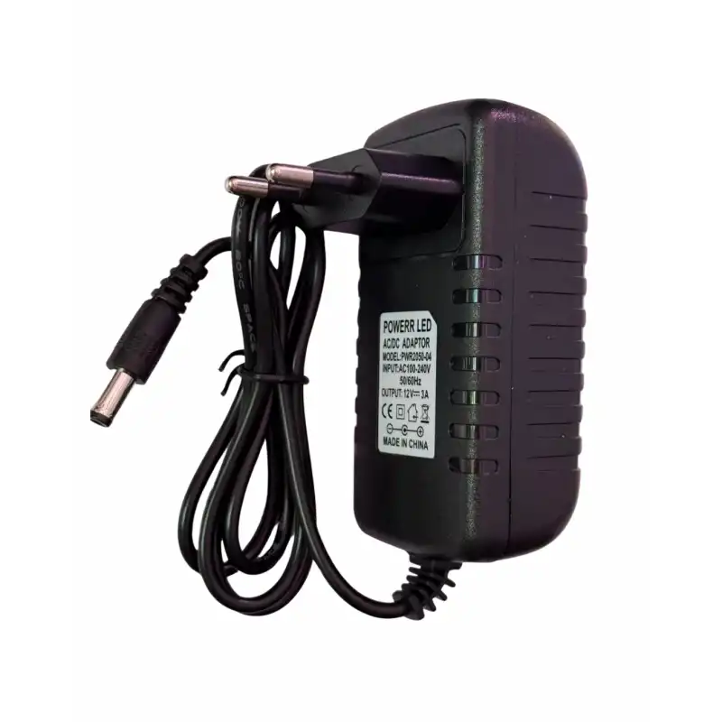 12 Volt 3 Amper Priz Tipi Plastik Kasa Adaptör