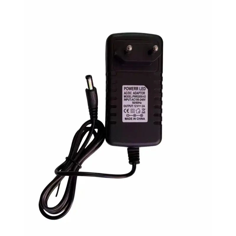 12 Volt 2 Amper Priz Tipi Plastik Kasa Adaptör