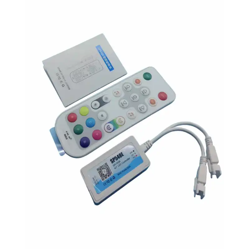 5V -24V SP548E Sese ve Müziğe Duyarlı RGB Pixel Led Kontrol Cihazı APP Kontrol ve RF Kumandalı