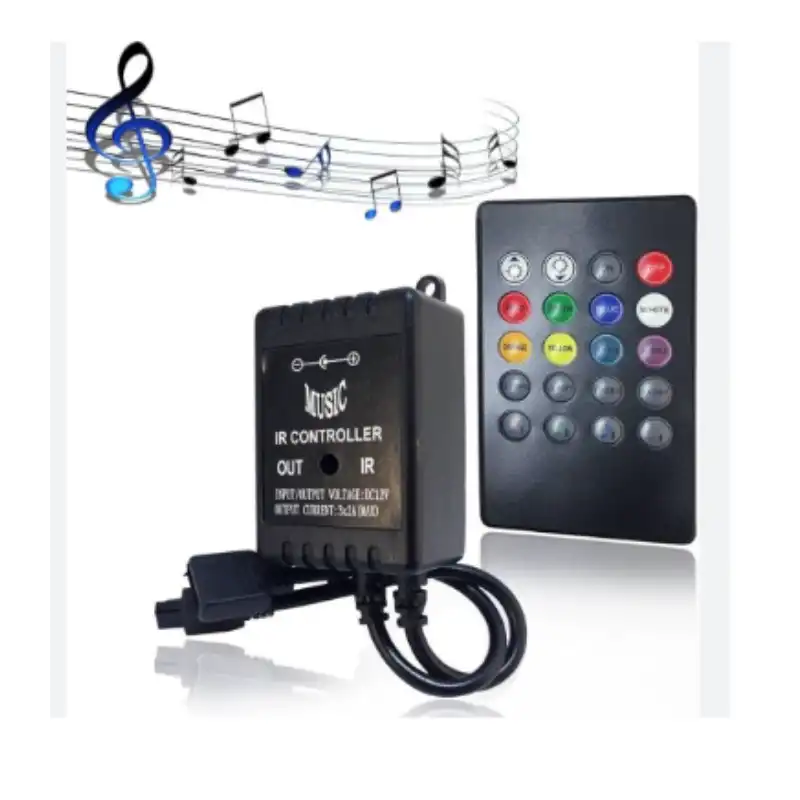 Sese ve Müziğe Duyarlı RGB Şerit Led IR Kontrol 6A 12V