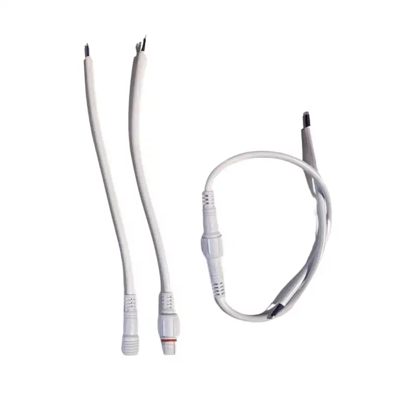 Soketli Plastik Dişi ve Erkek İkili Takım Kablo 2 Pın IP67 Su Geçirmez 5 Adet