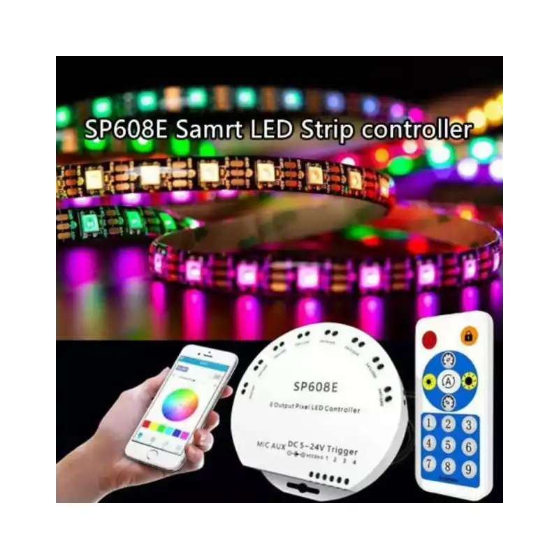 SP608E Argb Pixel Magic APP ve RF Kumanda Kontrol 5-24V