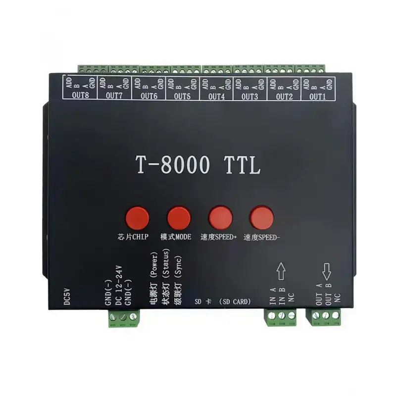 T-8000A-TTL Pixel Led Kontrol Cihazı 5V - 24V
