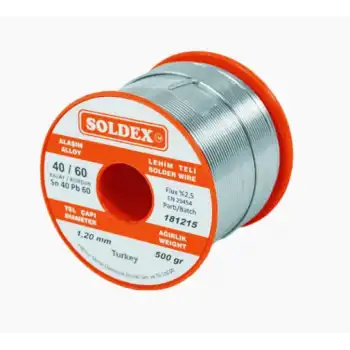 1.20 mm 500 gr SOLDEX Sn 60 Kalay Pb 40 Kurşun Lehim Teli