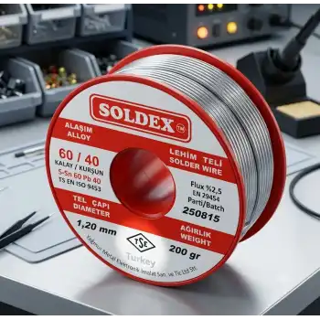 1.20 mm 200 gr SOLDEX Sn 60 Kalay Pb 40 Kurşun Lehim Teli