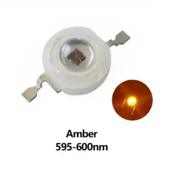 1 Watt 350mA Amber Sarı Power Led PCB 10 Adet