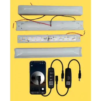 10 Adet 24 Volt 4 Watt 3000K Günışığı Samsung Ledli Pergola Bluetooth Telefon Kontrollü Dimmer Set