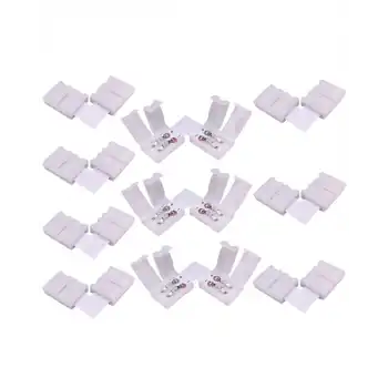 8 mm Tek Renk Şerit L Birleştirme Aparatı Lehimsiz 2 Pin 10 Adet