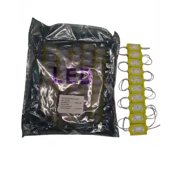 100 Adet 12 Volt 1.2 Watt Dar Açılı Tek Lensli Amber Sarı Led Modül IP65 1 Paket