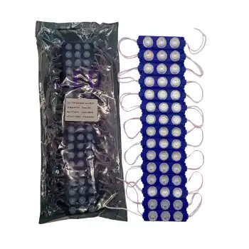 100 Adet 12 Volt 3 Watt 3 Lensli Mavi 3030 SMD Led Modül IP65 1 Paket