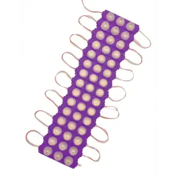 100 Adet 12 Volt 3 Watt 3 Lensli Mor 3030 SMD Led Modül IP65 1 Paket