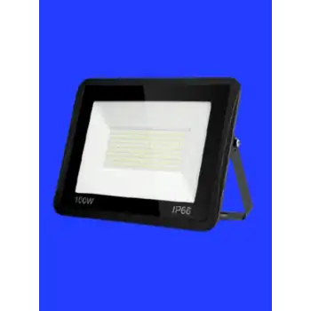 100 Watt Siyah Slim Kasa Mavi Işık IP65 Led Projektör